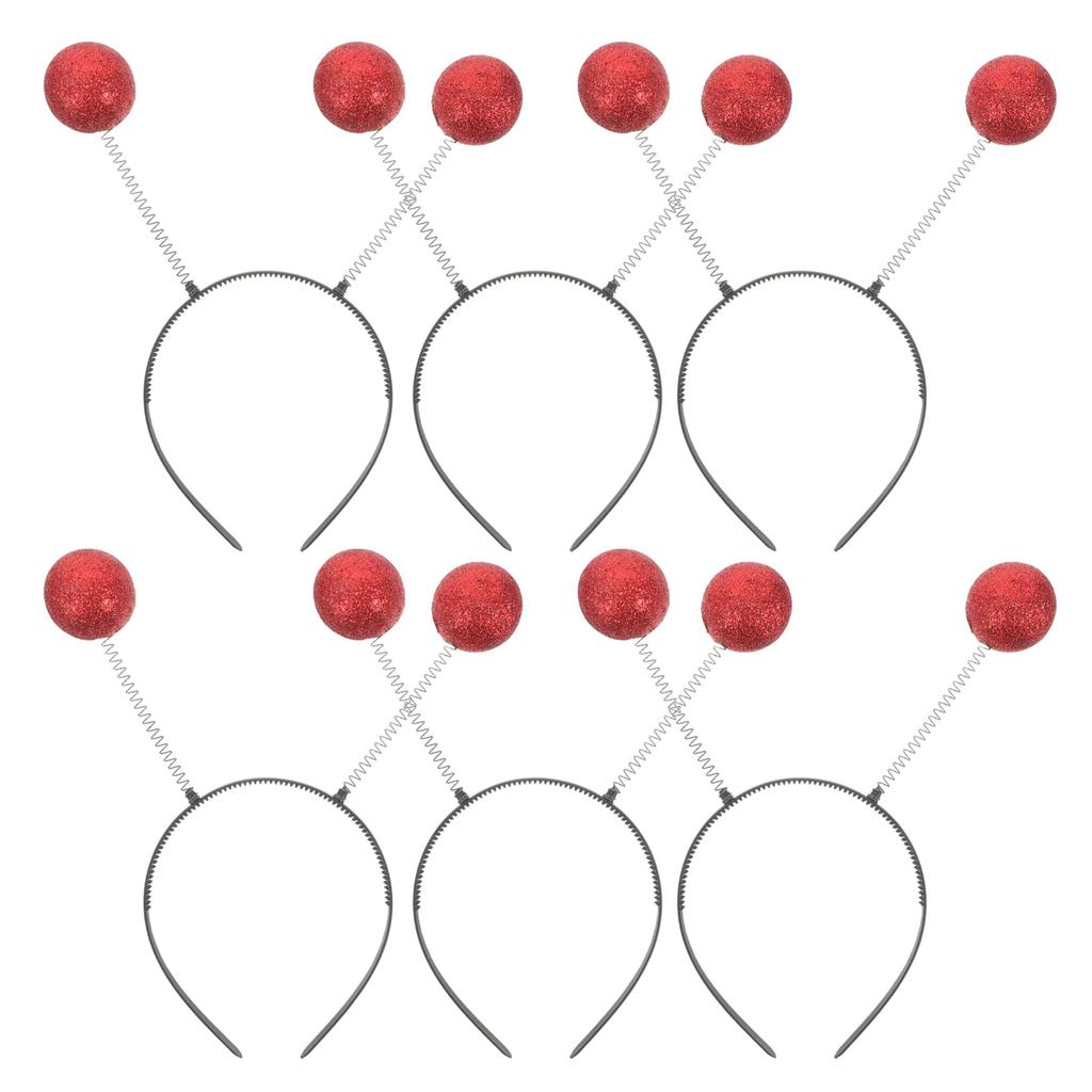 BESTOYARD Alien Headband with Pom Poms, Hair Accessories for Disguise, Hair Hoops, Halloween, Parties, Stage Performances, and Recitals, Set of 6