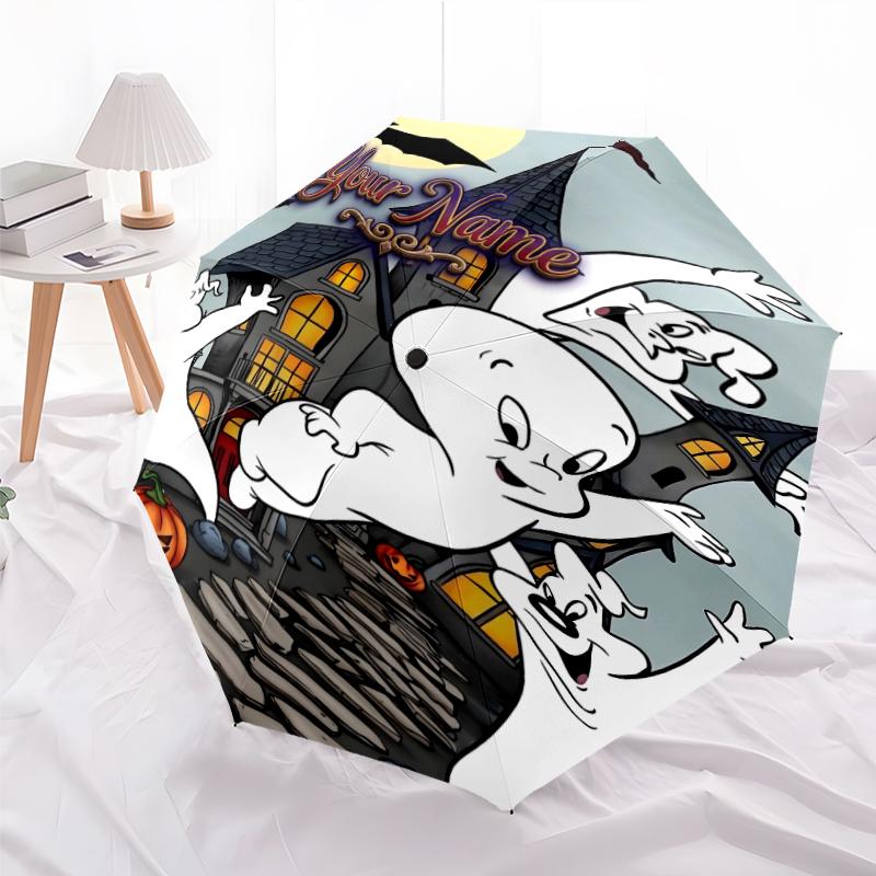 Personalized Name Casper Print Umbrella, UV Shielding. It Has Eight Sturdy Ribs for Outdoor Use And Perfect As a Holiday Gift