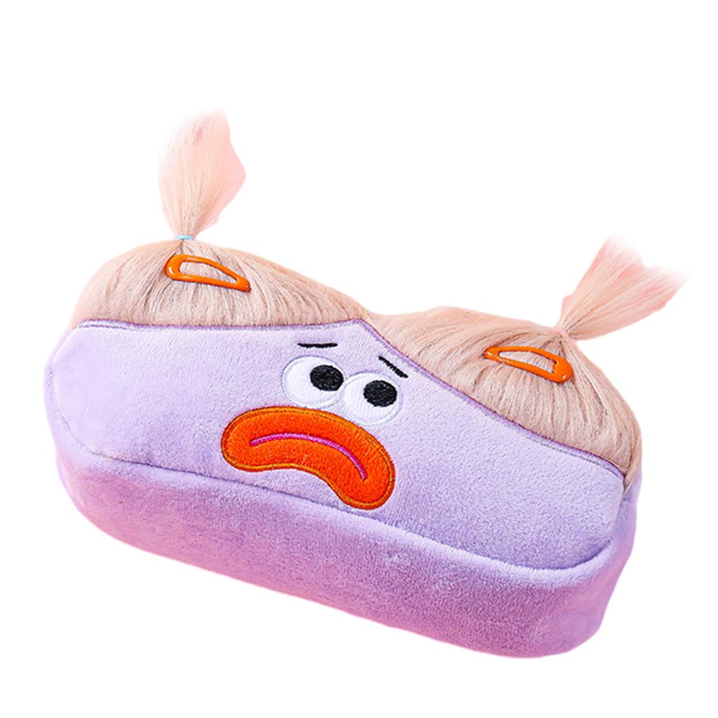 Мультяшная кукла-карандаш, плюшевая сумка для ручек, пенал на молнии, большая вместимость, сумка для канцелярских принадлежностей, подарок для ребенка в школу