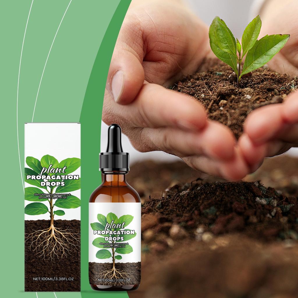Plant Root Stimulator, 100ml Root Booster Fertilizer Drops For Healthy Stems With Propagation Support, Perfect For Indoor Plants, Window Sill, Balcony