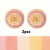 2pcs Rainbow Cotton Yarn Colorful Long Section Dyed Flower Color Yarn Hand-woven Production Sweater Scarf Blanket Cushion Yarn Ball