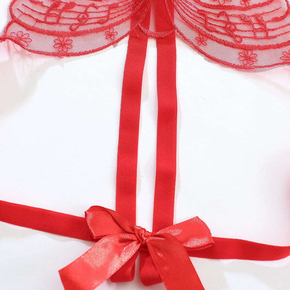 Женские супер сексуальные кружевные прозрачные стринги, горячие трусики с открытой промежностью, милые стринги Т-образной формы с узлом-бабочкой