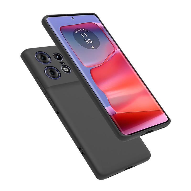 Чехол для Moto Edge 50 Pro Черный Матовый Мягкий ТПУ Задняя Крышка Телефона для Motorola Moto Edge 50 Pro Чехлы Защитные Рамки для Камеры