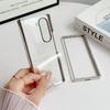 Тонкий гальванизированный пружинный чехол для Samsung Galaxy Z Fold 7 6 5 4 Прозрачный жесткий чехол с защитой шарнира