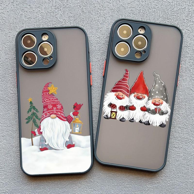 Новогодний Чехол для Телефона Санта-Клаус для IPhone 14 13 12 11 Pro Max Mini 15 Pro Max XS XR X 15 14 8 7 Plus Милые Задние Крышки