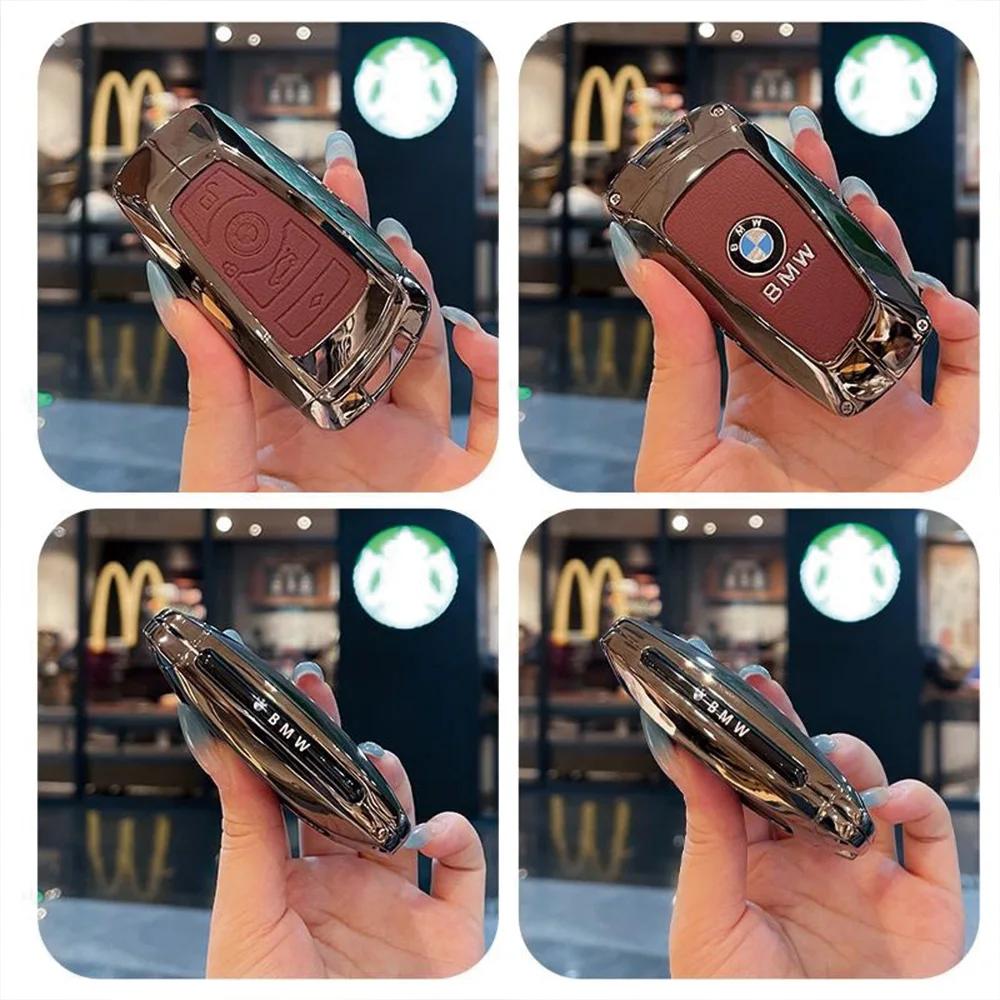 Hot 2025 Metal Car Key Case Cover for BMW 520 F10 F15 F20 F30 F18 118i 320i 1 3 5 Series F25 M3 M5 Keychain Bag Shell Accessorie