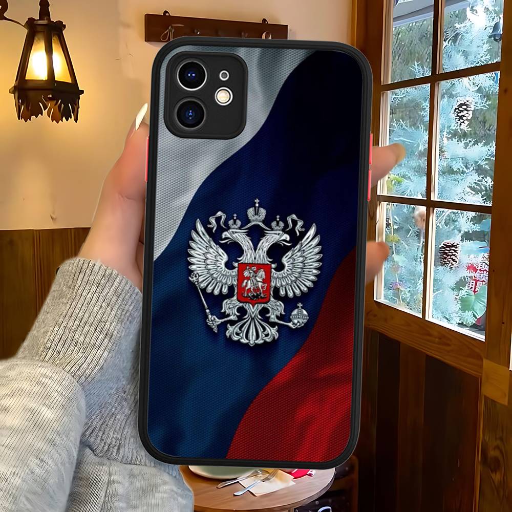 Popular Flag Of Russia For IPhone Air 16 15 14 Plus 13 12 11 Pro Max Matte Cover Jelly Shockproof Phone Case
