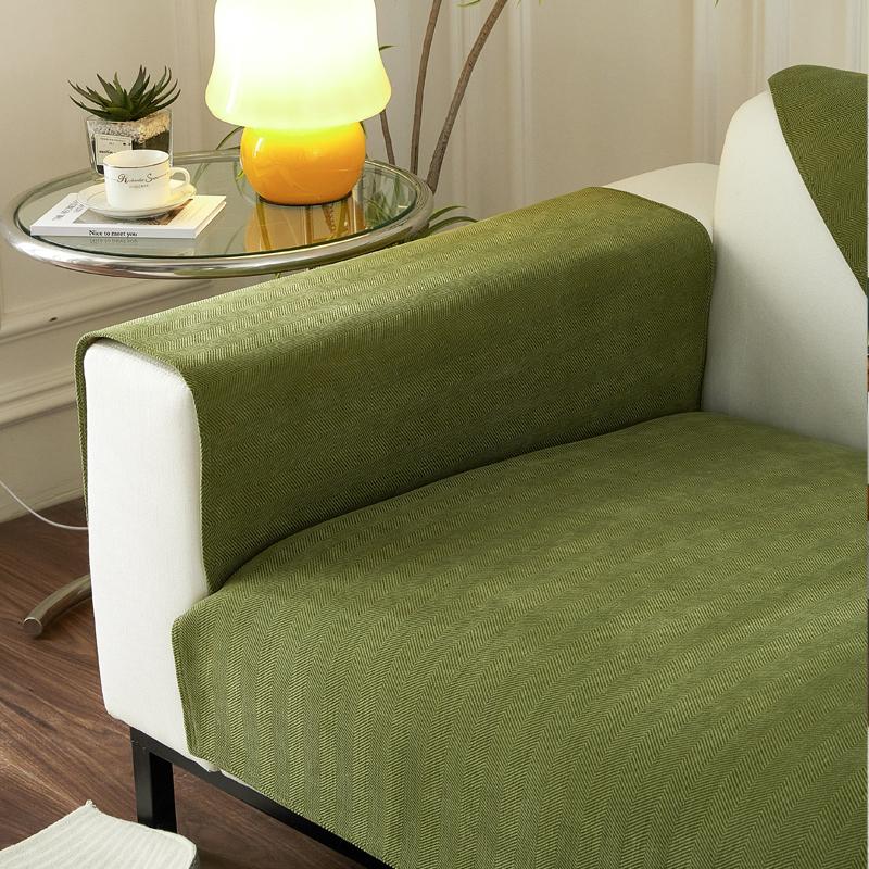 Универсальный чехол для дивана, полотенце, ткань синель, сплошной цвет, подушка для дивана для гостиной, нескользящая подушка для дивана, подлокотник, чехол на спинку