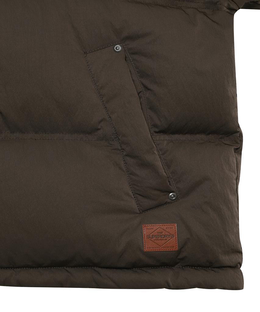 SUPERDRY Western Down Jacket Dark Brown