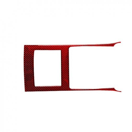 Red Carbon Fiber Transmission Console Frame Cover Trim For Toyota Camry 2007-11