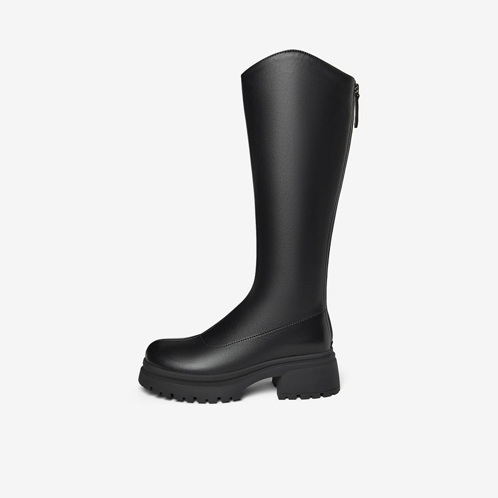 Bata slim boots women's 2024 winter shopping mall new slimming elastic long boots