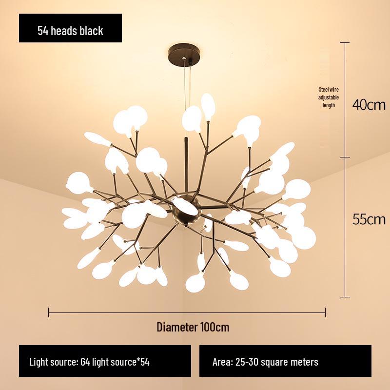 Люстра Светлячок: Современное скандинавское роскошное освещение для гостиных, спален и ресторанов