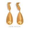 Женские серьги-подвески в форме капли воды, элегантные ювелирные аксессуары из нержавеющей стали