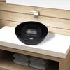 Round Ceramic Sink Basin Black - VIDAXL - For Bathroom