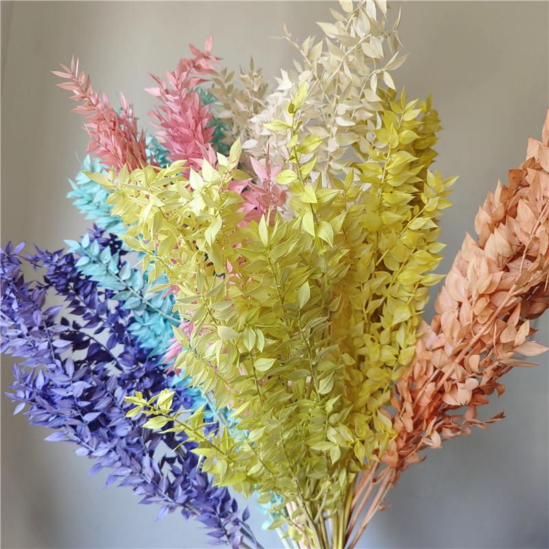 Rich Noble Leaf Dried Panda Bamboo Flowers - Photography Props for Weddings, Living Room, or Hotel Decorations