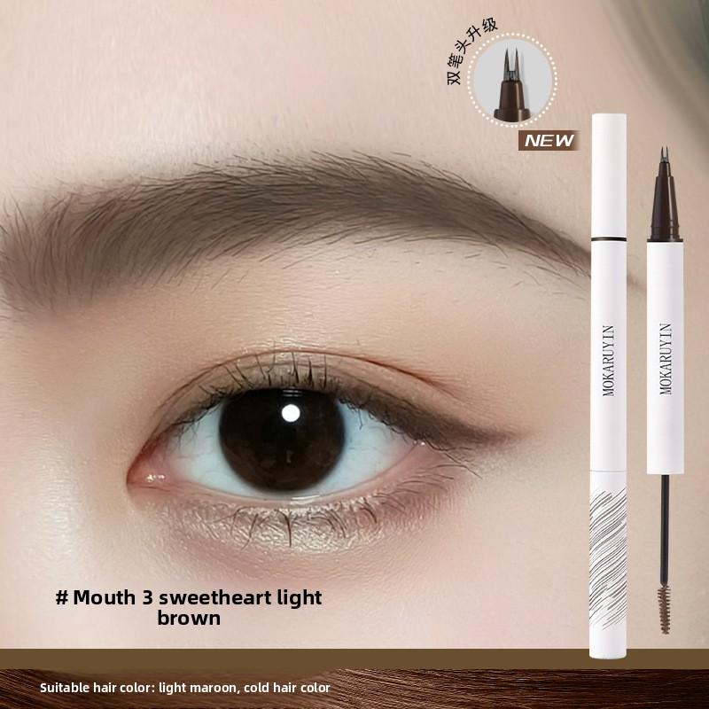 Двусторонний карандаш для бровей, формирующая паста для бровей, водостойкий и потостойкий, двухсторонний карандаш для бровей