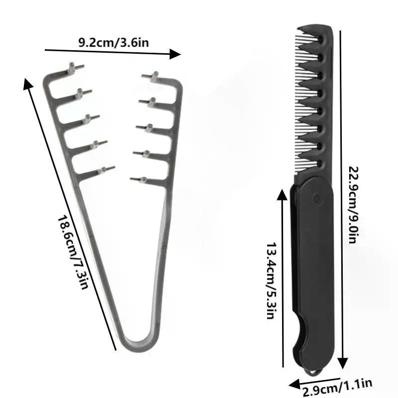 Объемная расческа с широкими зубьями для укладки волос + складная расческа инструменты для завивки пушистая текстура идеально подходит для всех типов волос инструменты для укладки волос