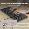 Wired Split Keyboard Ergonomic Design Full-Size 110 Keys Universal Wrist Support Keyboard Office Supplies