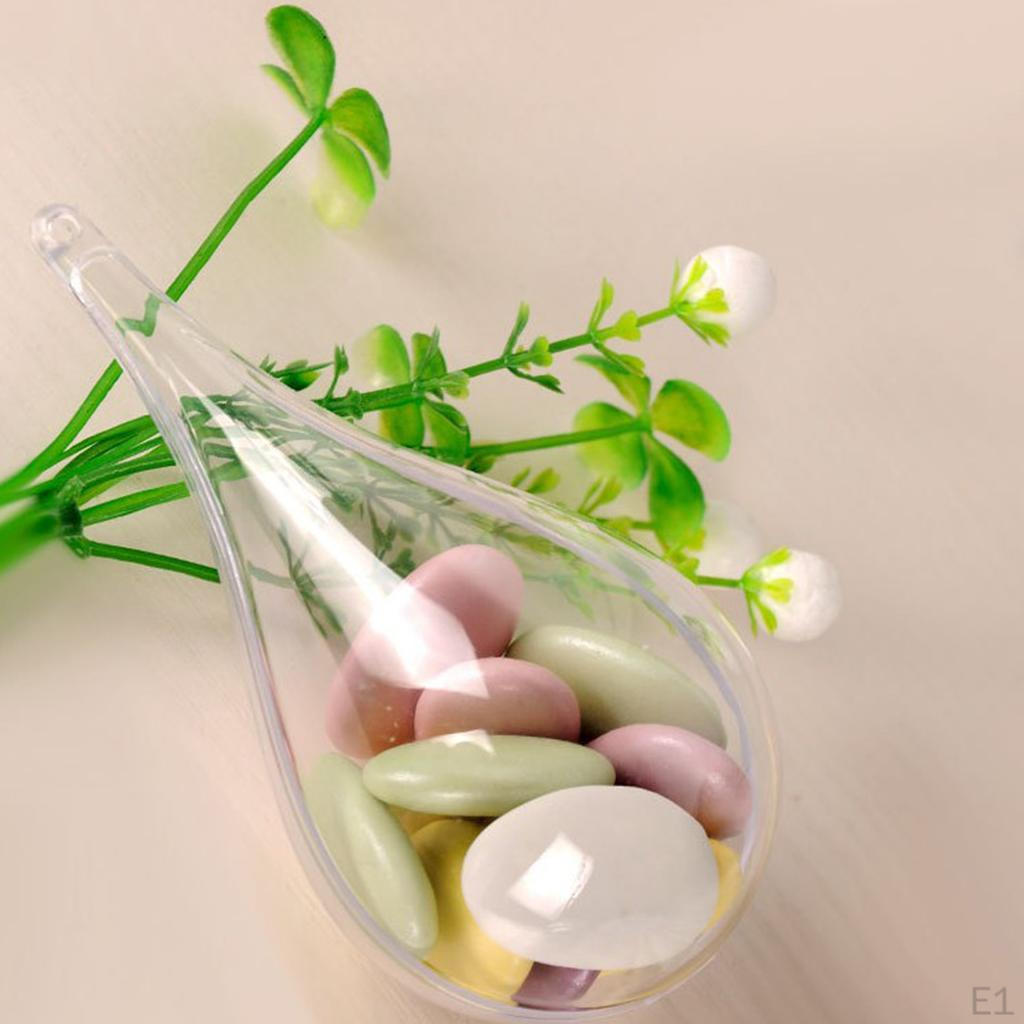 Упаковка из 5 многоразовых пластиковых коробок для конфет в виде шариков с украшением в виде дерева