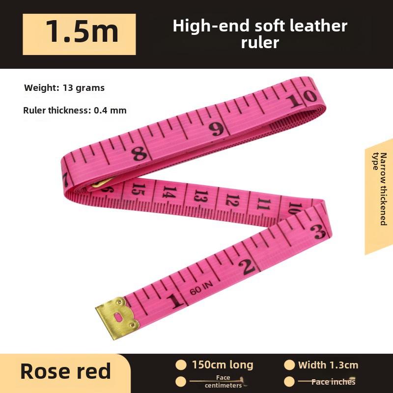 «Белая линейка с дюймами/футами и цветной мягкой швейной лентой — портновский измерительный инструмент»