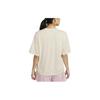 Nike Футболка с коротким рукавом и круглым вырезом Dri-FIT Trail Letter Print, женские топы Sand-Drift DX7897-126