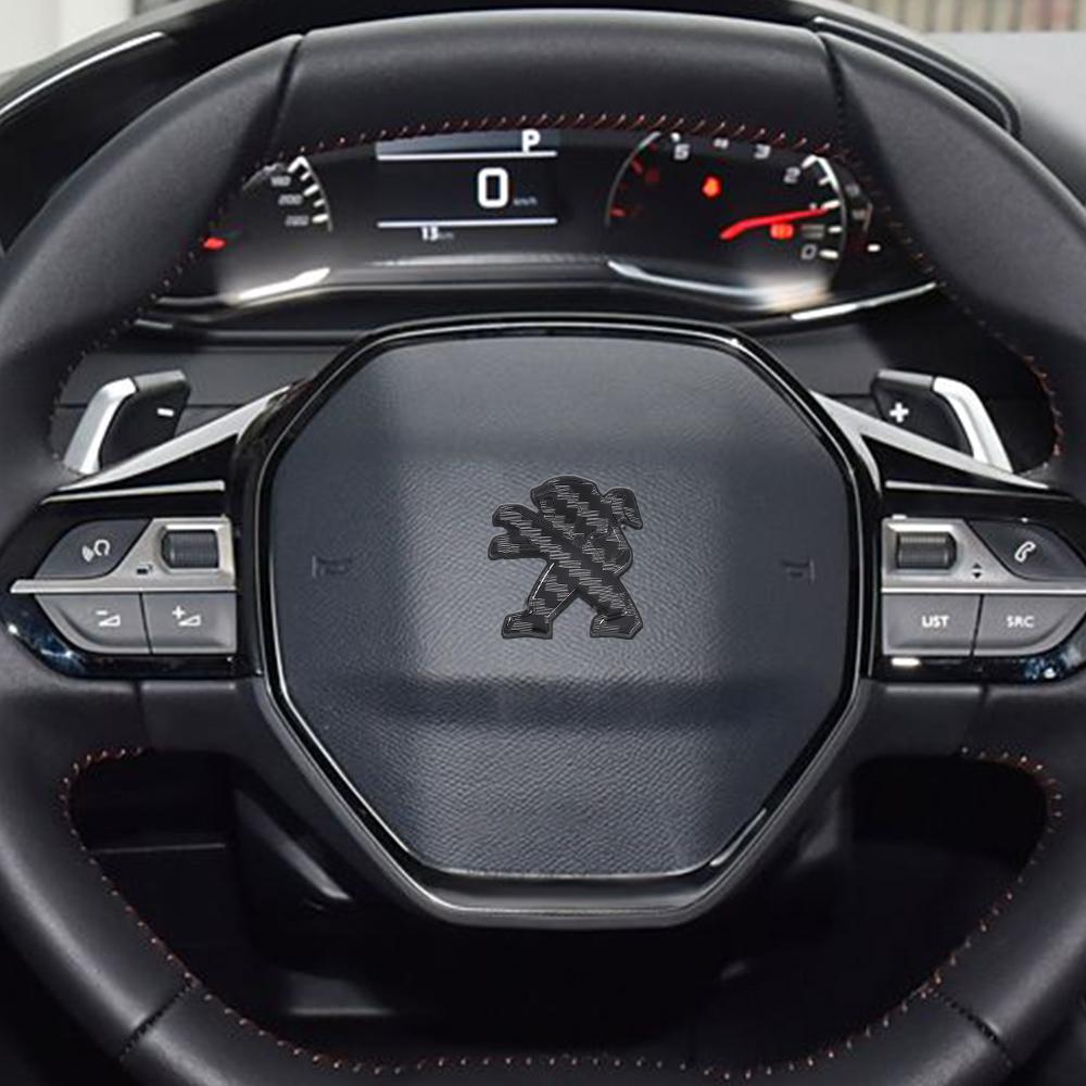 3D Metal Car Steering Wheel Center Emblem Badge Decoration For Peugeot 308 307 306 206 207 208 508 3008 2008 108 107 Accessories