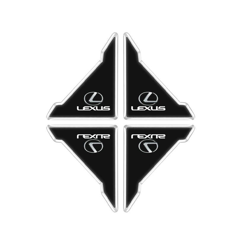 EZQZ3 2/4Pcs Car Door Corner Cover Sticker Anti Scratch Protection Decals For Lexus RX 300 IS 250 300 GX 400 460 UX 200 NX LX GS ES SC