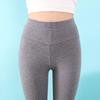 Women's High Waist Slim Fit Cotton Long Johns - Solid Color Thin Warm Pants