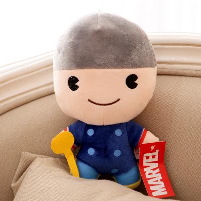 Bandai 12 см Q-версия куклы Мстители Лига Справедливости Капитан Америка Человек-паук Плюшевая игрушка Подарок мальчику на день рождения