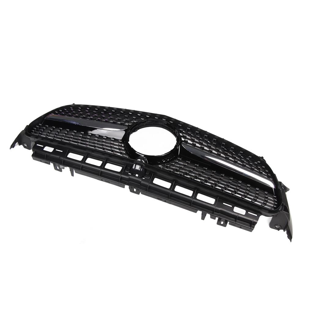 Diamond Style Front Grille Grill Gloss Black Fit for W213 2016‑2019