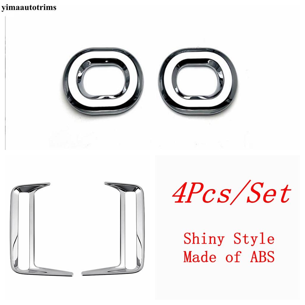 Front Rear Bumper Fog Light Lamp Frame Decoration Cover Trim ABS Chrome Accessories For Suzuki Spacia MK54S MK94S 2024 20