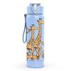 1PC Giraffe Riding Bicycle Funny Print 750ml Color Plastic Sports Water Bottle Leakproof Flip Straw Lid Suitable for Sports Office Home Use