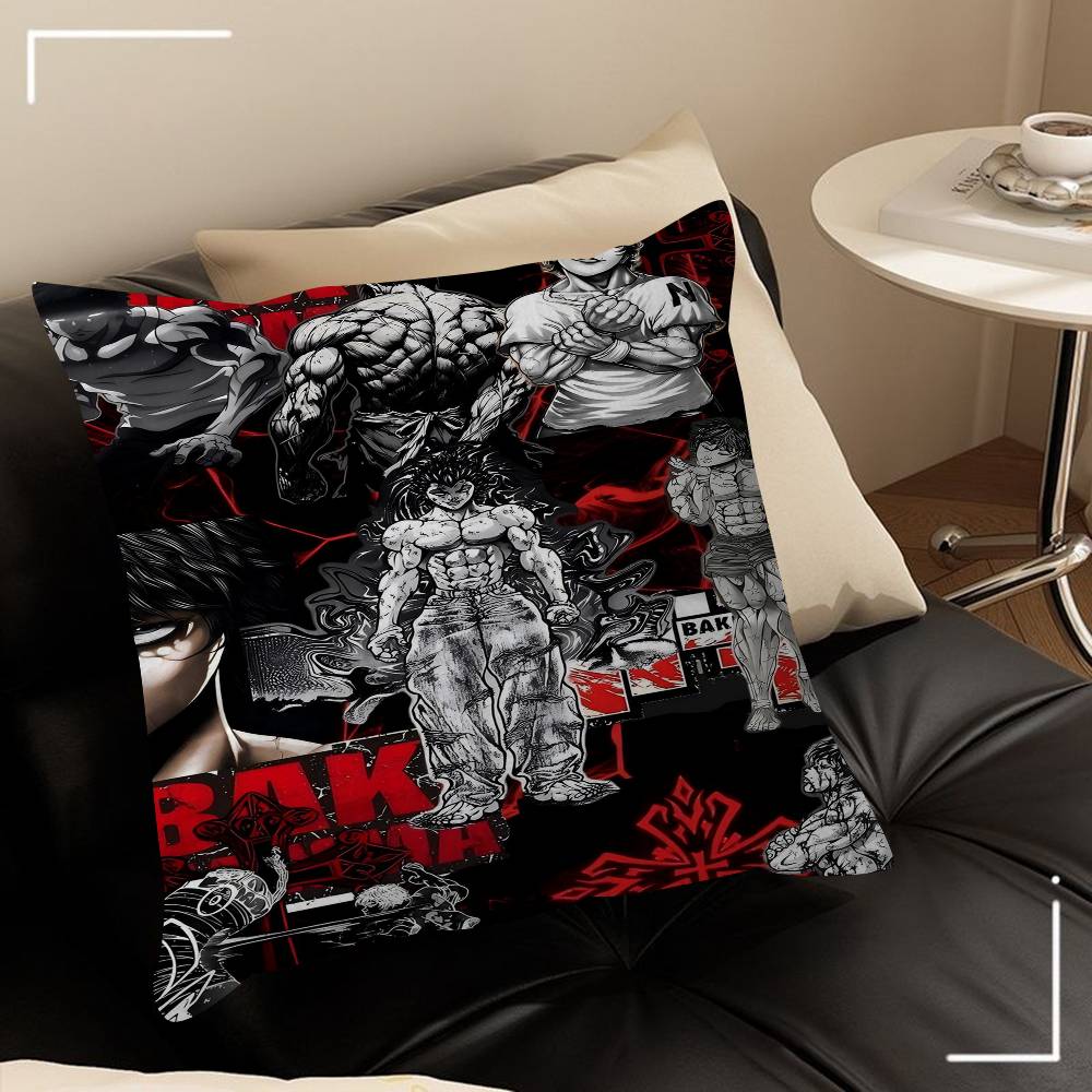 Anime Baki The GGrappler Cushion Cover Decorative Pillow Sofa Home Decor Case Pillow Cases