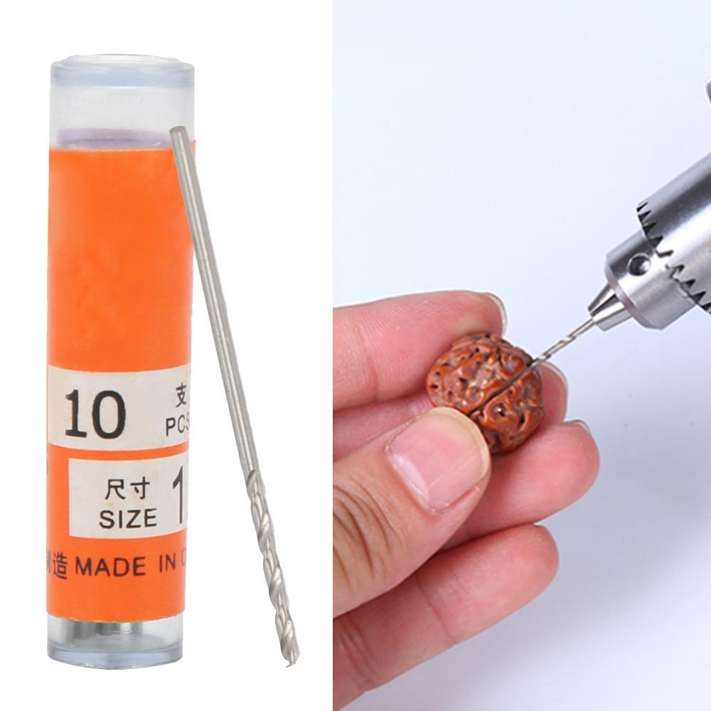 10pcs Small Size Twist Drill Bit Straight Shank High Speed Steel 4241 Drill Bit Hand Tools