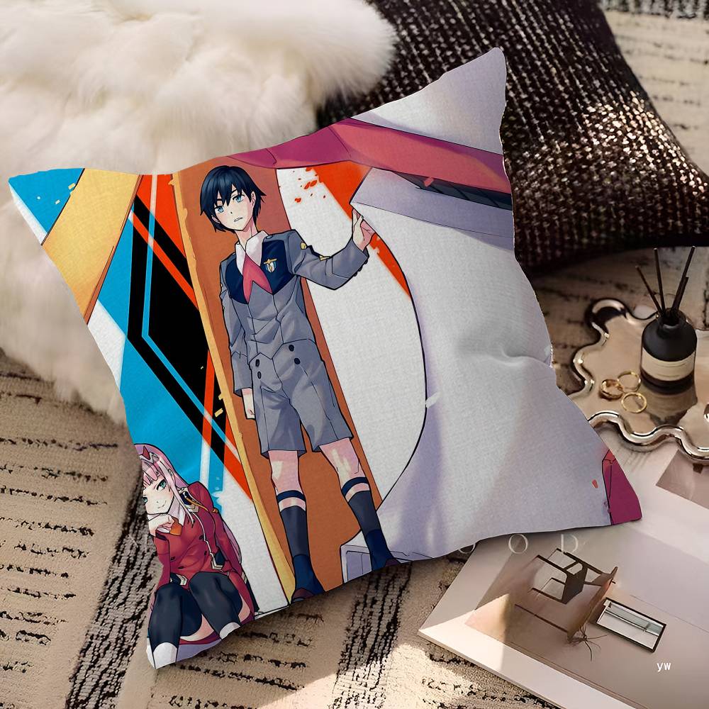 Чехол на подушку с персонажами из мультфильма Darling In The Franxx Для спальни, комнаты и дивана в гостиной Декоративный чехол на подушку