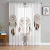 Dream Catcher Watercolor Feather Pattern Modern Tulle Curtains for Living Room Bedroom Home Kitchen Window Sheer Curtains