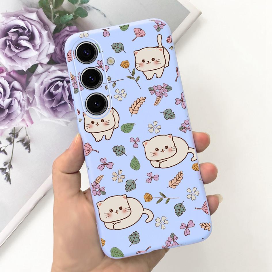 Чехол для Samsung Galaxy S24 Plus Милый Желтый Утенок Астронавт Матовый Силиконовый Мягкий Чехол для Samsung S 24 S24 Ultra S24+ 5G Funda