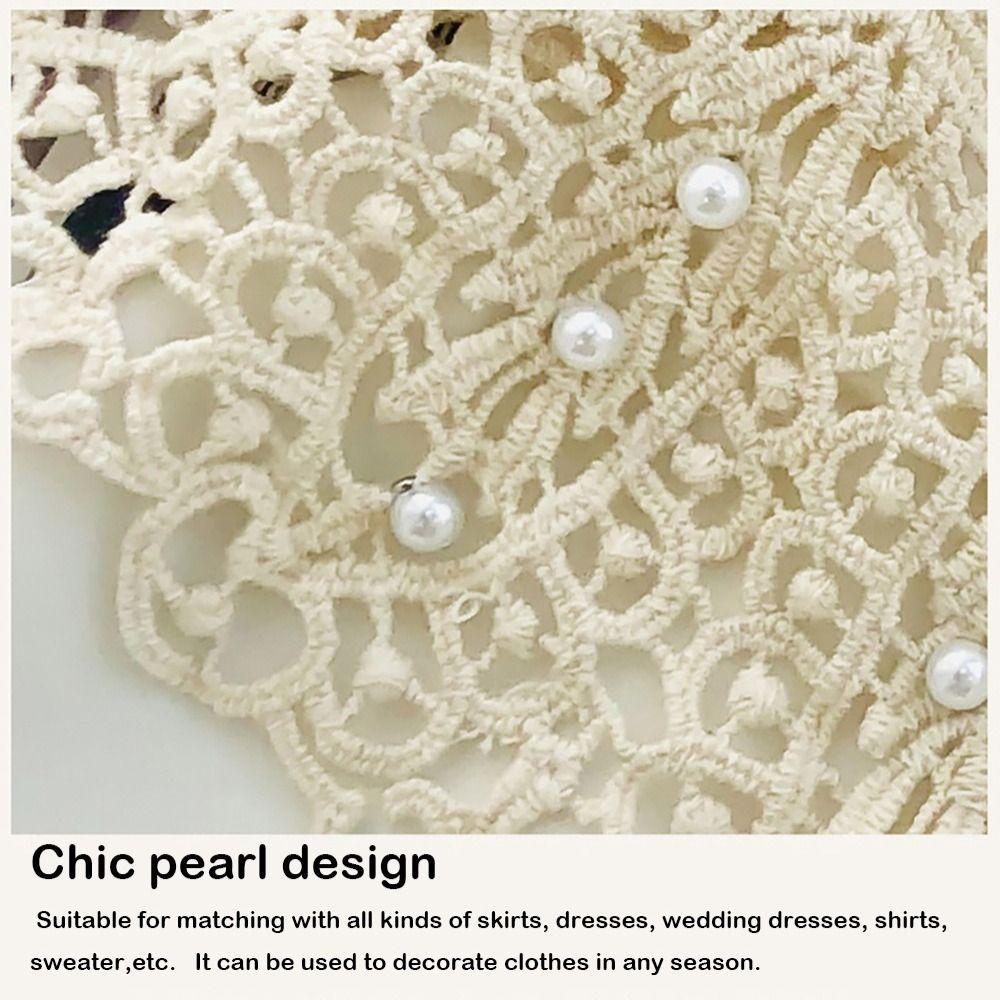 Adjust Clothes Neck Ruff Mini Cape Lapel Half Shirt Lace Fabric Neckline Detachable Fake Collar
