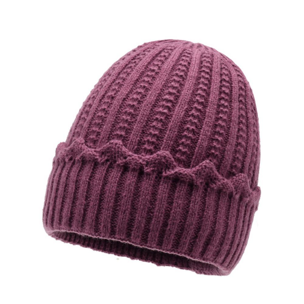 Windproof Coldproof Knitted Hat Thick Beanies Fashion Bonnet Caps  for Women Men