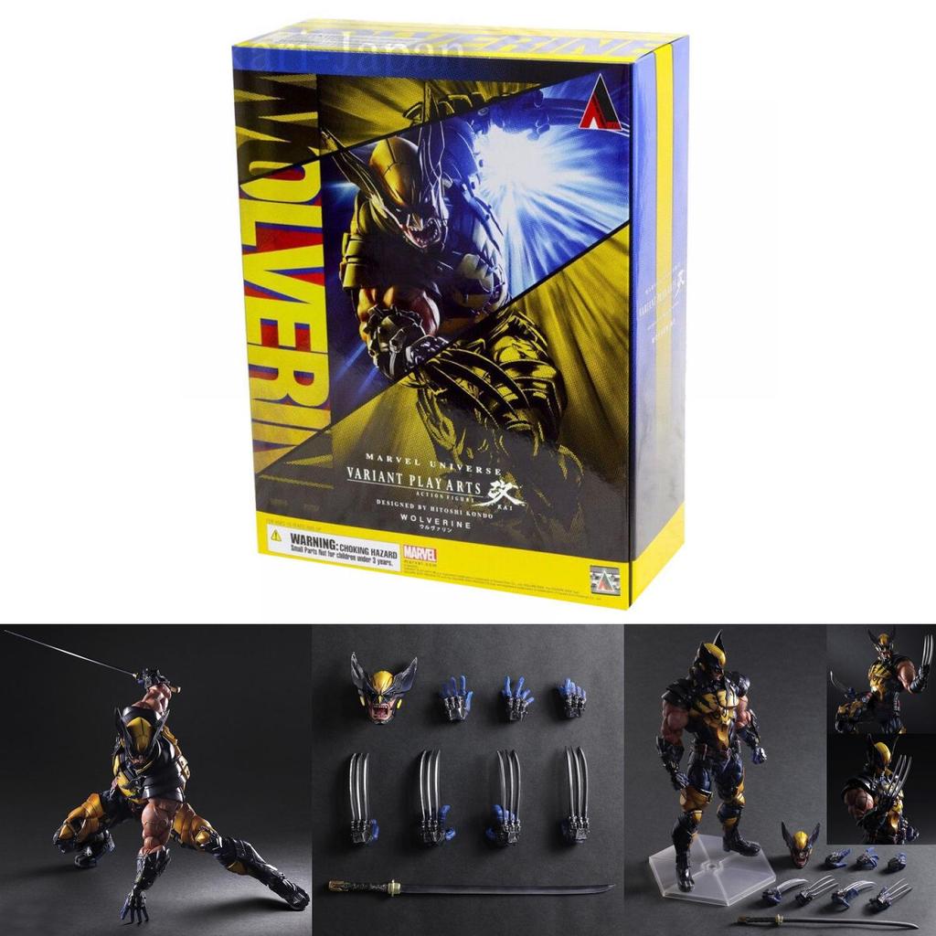 Play Kai Arts Wolverine Variant Square Enix Action Figure Statue Kids Gift Toys