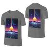 Neon Sunrise Drapey Reversible Tshirt Urban Casual Sweatabsorbing And Quickdrying Cotton Tee