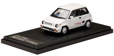 MARK43 Масштаб 1/43 Honda City Turbo II с оригинальными опциональными колесами, Греческий белый, Готовая модель, PM43139AW