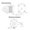 42 Шаговый двигатель, 2 фазы, угол шага 0,9 градуса, малошумный Шаговый двигатель 17HS4401S с кабелем длиной 1 м для