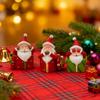 Пальто Фигурка Санты Смола Рождественское украшение 3 шт. Мини Статуэтки Санта-Клауса Вижу Слышу Говорю Зла Смола Фигурки Рождество