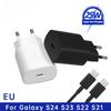 25 Вт зарядное устройство для Galaxy S25 S24 S23 S22 S21 Note 20 5G 10 сверхбыстрая зарядка зарядное устройство USB Pd Type C A52 A72 A26 A36 A56 A34 A54 зарядное устройство