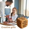 Bold And Funny Work Dice Wooden Office Stress Relief Dice Six Savage Sayings Cheeky Desk Accessory Gag Gifts for Coworkers