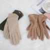 Women Touch Screen Gloves Fashion Mittens Autumn Winter Warm Thin Cashmere Cycling Suede Fabric Windproof Gloves LXY