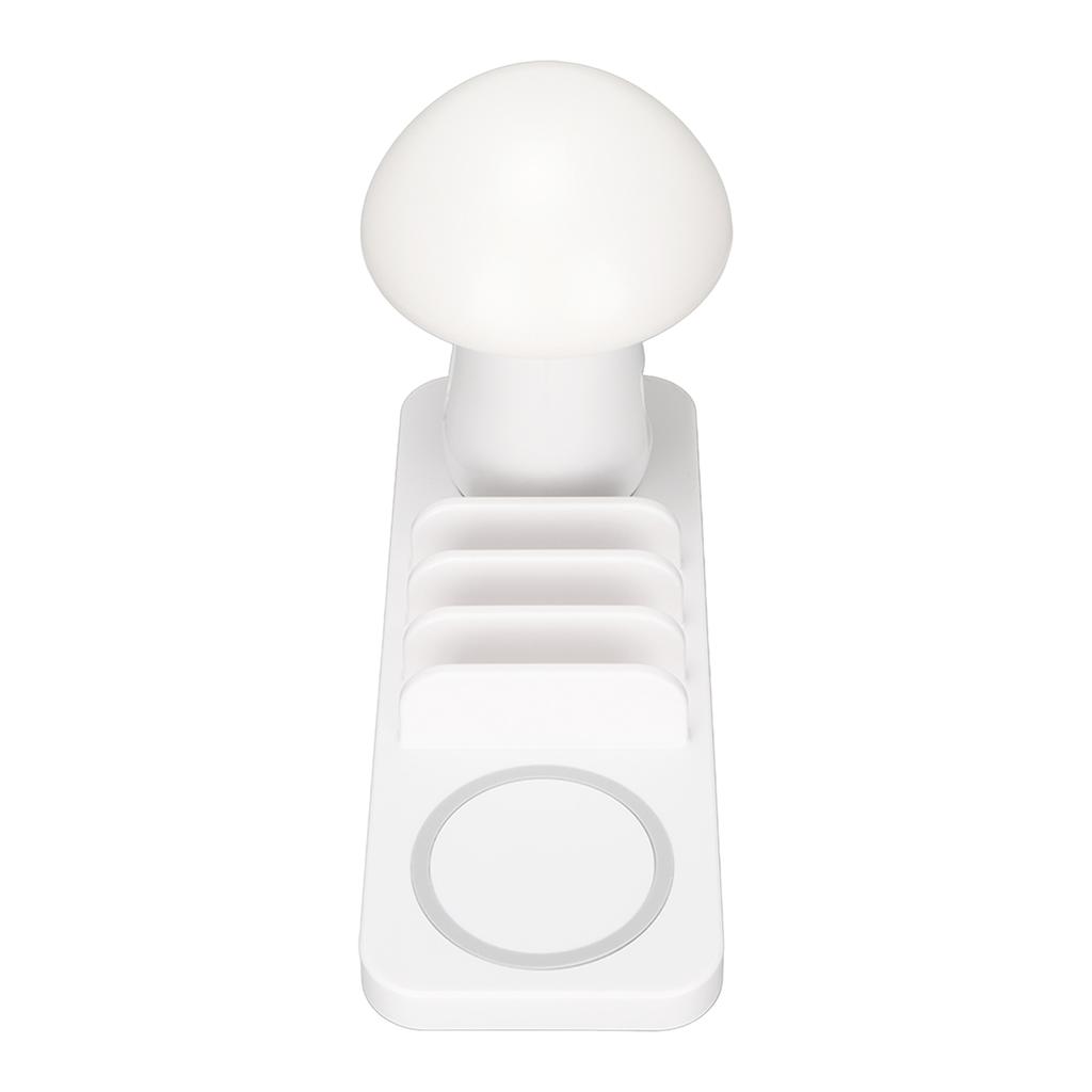 Беспроводная зарядная стойка 10 Вт USB быстрая зарядка грибовидный ночник многопортовое беспроводное зарядное устройство для телефона