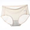 Underwear Women Sexy Ice Silk Transparent Lace Mid Waist Panties Breathable Antibacterial Bottom Crotch Briefs Plus Size Women