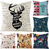 Cartoon Digital Printing Christmas Pillow Cover New Style Square Polyester Pillow Cover Cushion Cover